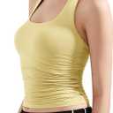 SUUKSESS Women Halter Tank Tops Double Lined Backless Y2K Trendy Going Out Tops, Large