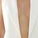 2 x Body Chains for Women, Bra Body Jewelry, Summer Beach Crystal Chain, Musical Festival Chain