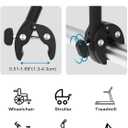Gooseneck Phone Holder Mount for Wheelchair/Stroller/Boat/Treadmill/Spin Bike/Mic Stand, Cell Phone Handlebar Clamp with Adjustable Arm for iPhone 16 Pro Max, Galaxy, All 4-7" Smartphone