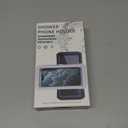 URROY Shower Phone Holder Waterproof, 360 Rotation Shower Phone Case, Anti-Fog High Sensitivity Universal Cover Mount Stand for Bathroom Wall Mirror Bathtub Kitchen, Gift for Men Women (White)