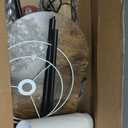 DEWENWILS Floor Lamp with Table Attached, Farmhouse Narrow Nightstand, Wooden End Side Table Floor Lamp, Adjustable Reading Lamp for Bedroom, Living Room, Office, Kids Room