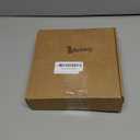 Bucherry 1 Pack Baby Clothes Display Stand Wooden Baby Shower Centerpiece Adjustable Height Circle Shaped Dress Hanger Doll Dress Outfit Stand Rack Hand Assembled Hangers Display Set (Wood Color)