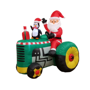 5 Foot Tall Christmas Inflatable Santa Claus Tractor Penguin Blowup Decoration