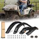 10L0L Golf Cart Fender Flares - Standard Fender Flares Front and Rear for EZGO TXT 1998-2013 Gas/Electric Carts with Metal Mounting Hardware Not Fits 48V Electric and Modified Cart