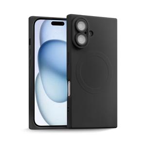 ZhyzRhsm Designed for iPhone 16 Case Silicone Compatible with Magsafe, Camera Lens Protector, Military Grade Shockproof Protective, Rectangle Magnetic Phone Case for iPhone 16 Black