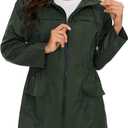 Century Star Packable Rain Jackets Waterproof Womens Rain Coats with Hood Lightweight Windbreaker Jacket (Green, L)