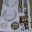 Battery Operated Wall Sconce 2-Light, RGB Dimmable Rechargeable Wall Light with Glass Shade, 48hr Battery Life Wireless Sconce with Remote Control Timer, Farmhouse Rustic Style Wall Lighting Fixture