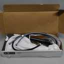 Delta Nicoli 1 Hole Matte Black Bathroom Faucet with Sprayer, Single Hole Bathroom Sink Faucet with Pull Out Sprayer for Vanity, Push-Pop Drain, Matte Black 15849LF-BLPD