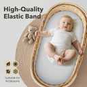 Bassinet Sheets Compatible with Burts Bees, Soft and Breathable Fitted Sheets Compatible with Burts Bees Bassinet, 15 x 33 Inches,2PCS(Sheets Only,No Mattrees)