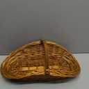 Remerry Wicker Gathering Basket with Handle Flower Picking Basket Handwoven Wicker Garden Trug for Picnic Countryside Gathering Vegetables Harvesting Storage(18.5 x 10 x 9 Inch, Light Brown)