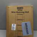 Storage Shelves - 5 Tier Shelf Organizer, Sturdy Metal Garage Shelving with Adjustable Leveling Feet, Space-Saving Shelves Organizer for Pantry, Laundry, Kitchen (18" x 12" x 57", Black)