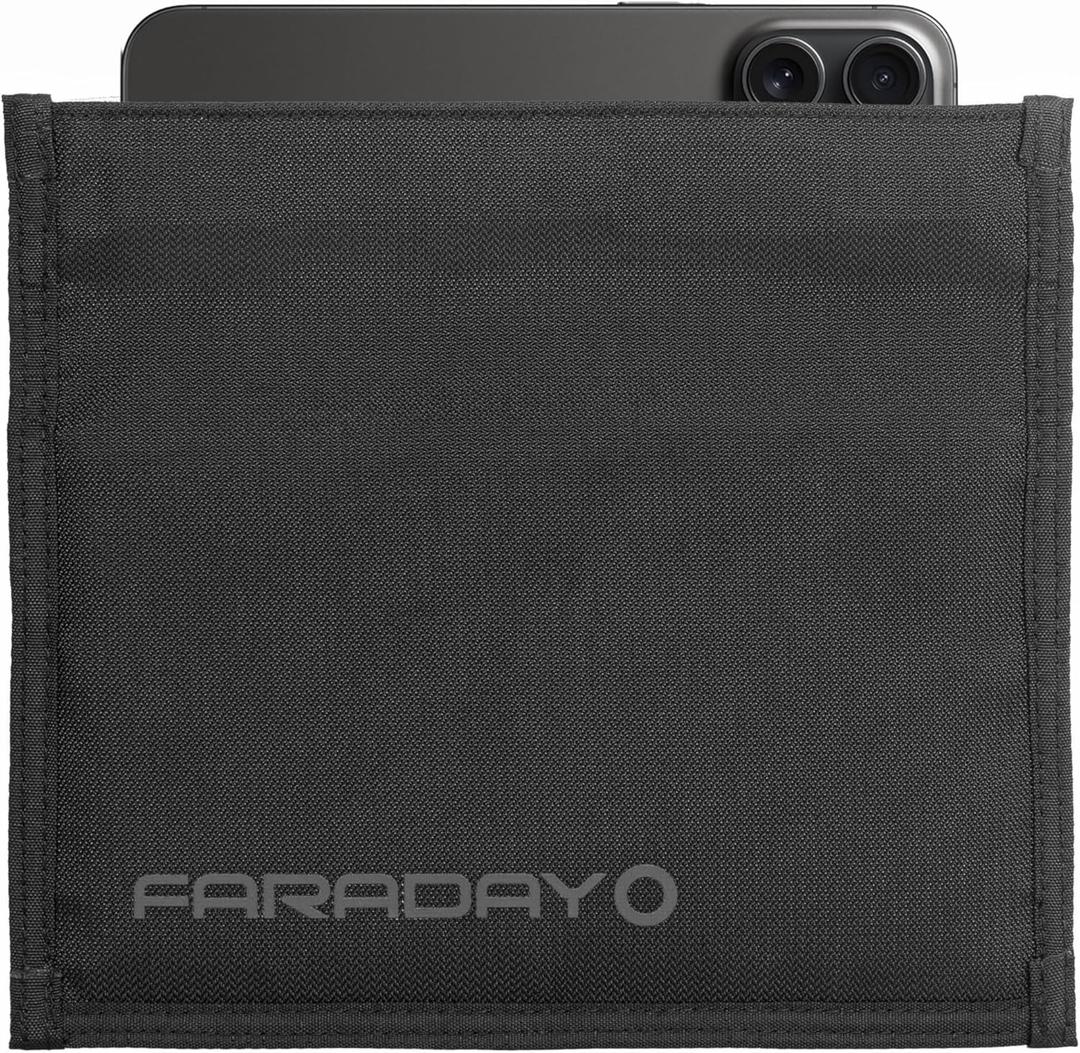 Faraday Defense Faraday Bag Jacket Pro for Phones | Magnetic Closure, Shielding - Law Enforcement & Military, Travel & Data Security, Privacy, Anti-Tracking Anti-Hacking Black (Phone)