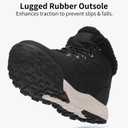 NEOTO Snow Boots for Womens Lightweight Insulated Faux Fur Winter Ankle Booties Ladies Comfortable Outdoor Shoes (9, Black)