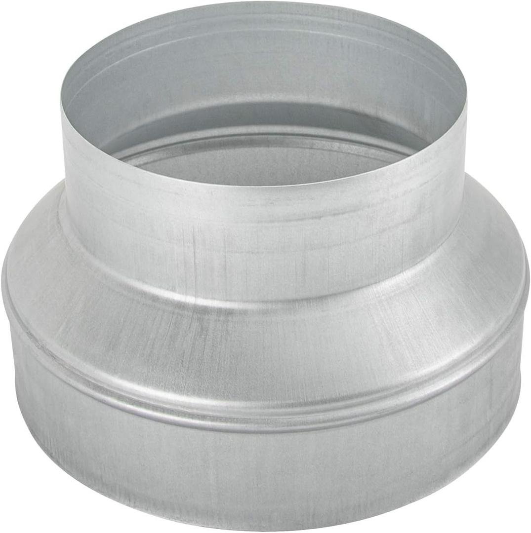 Duct Reducter 8 to 6 Air Ducting Reducer Increaser Air Duct Adapter or Round Metal Pipe Reducer for Bathroom Kitchen Ventilation Systems (Silver)