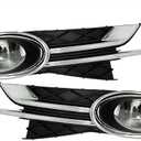 Aspaton Fog Light Assembly Compatible with 2014-2017 Odyssey Van 4-Door Clear Lens Bumper Driving Lamps w/Switch Harness + Bulbs HO2592137 HO2593137