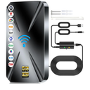 1600+ Miles Range Digital Antenna for Smart TV Indoor, HD Antenna for TV Local Channels with Amplifier, Outdoor Antenna Support 8K 4K 1080p All TVs -38FT Coax Cable