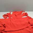 CHICME Women's Sleeveless Halter Neck Red Dress Criss Cross Tie Back Split High Maxi Dress Flowy A Line Ruched Vacation Sundress-Small