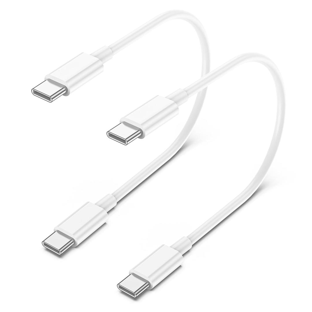 2Pack for Apple USB C to USB C Charging Cable 1ft 60W,Short Type C to Type C Fast Charger Cord,for iPhone16 E/17/Air/15/Pro/Plus/Pro Max,for MacBook Pro/Air,for iPad Pro12.9/11in,Air 4/5,Mini 6/7