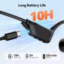 TECKNET Bone Conduction Headphones, Bluetooth V6.0 Open Ear Headphones, Wireless Headphones 10H Playtime & IPX5 Waterproof, Comfortable Fit Built-in Mic, Sport Headphone for Running & Workout -Black