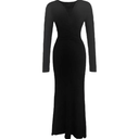Women's Elegant Long Sleeve V Neck Dress Formal Bodycon Maxi Evening Dresses