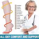 6 Pack Copper Compression Socks for Women and Men Circulation-Best Support for Medical,Running,Nursing,Athletic, L/XL 