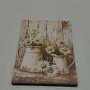 White Daisy Canvas Wall Art Vintage Wall Decor Pictures Country Farmhouse Poster Print Oil painting style Painting Artwork for bedroom home Bathroom decoration 12x16in (16L"x12W")