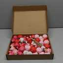 JUNEBRUSHS 50 Pcs Valentine's Day Mini Ducks, Pink Red Tiny Resin Ducks Heart Duck Figures Miniature Ornaments for Vase Filler Jewelry Making DIY Crafts Party Gifts Decorations