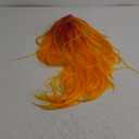 Orange Wig Ombre Lace Front Wigs Red Orange Long Silky Straight Free Part Handmade Pre Plucked Hairline Synthetic Heat Resistant Fiber Hair Wigs for Women Cosplay Daily 24 Inch