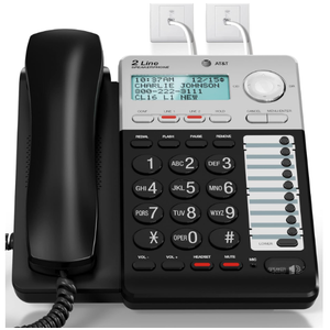 AT&T ML17929 2-Line Corded Telephone, Black
