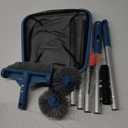 Sepetrel Deluxe Swimming Pool Cleaning Kit Including Half-Deep Fine Mesh Pool Leaf Skimmer Net,12" Round Pool Brush Head & 70.5" Pole, for Above Ground Pools,Ponds,Spas,Hot Tubs