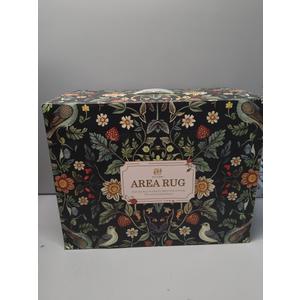 Rugcomf Living Room Rug 6x9 Rug Machine Washable Boho Area Rug Non Slip Vintage Low Pile Large Rug for Living Room, Bedroom, Farmhouse, Dining Room, Kids Playroom (Dark Espresso)