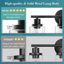 Unicozin Modern Bathroom Light Fixtures, 3 Light Vanity Lights, Black Wall Lamp with Clear Glass for Bathroom, Mirror, Living Room, Bedroom, Hallway, E26 Base