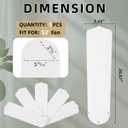 5 Pcs 20.5" White Ceiling Fan Replacement Blades for 52"/42 Ceiling Fan,Waterproof Fan Blades Replacement with Pre-Drilled Holes, Indoor/Outdoor Use