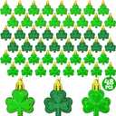 48 PCS St Patricks Day Decorations, Shamrocks Shaped Ornaments for Tree, 3 Styles Good Luck Clover Hanging Baubles, Shamrocks Decorations for St Patricks Day Accessories Home Decor Supplies