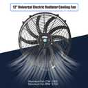 16" Slim Fan Push Pull Electric Radiator Cooling Fan Universal High Performance 12V 120W Motor with Fan Mounting Kit-Black (2 Pack)
