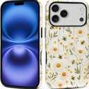 Case for iPhone 17 Pro Case,Bees Sunflowers Design Hybrid Dual Protection Silicone Hard PC Shockproof Full Body Cover Slim Anti Scratch Protective Case for Men Women