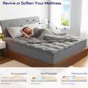 OLANLY Dual-Layer 4 Inch Full Size Memory Foam Mattress Topper for Back Pain, 2 Inch Cooling Pillow Top Mattress Pad Cover and 2 Inch Gel Memory Foam Topper, Deep Elastic Pocket, Grey