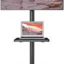 AX WABER Mobile TV Stand for 23-60 Inch LCD LED Flat/Curved Panel Screen TVs, Rolling TV Cart Holds up to 88Lbs Portable Stand with Shelf Rolling Floor Max VESA 400x400mm