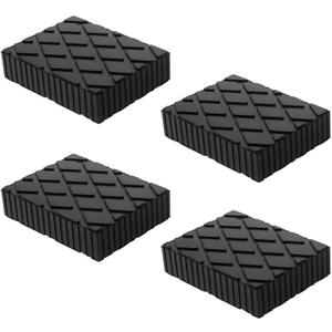 4 Pack Solid Rubber Auto Lift Pads, Anti-Skid Lift Block Spacer Pad for Car Lifts, Jacks and Racks, 3000lbs Loading Capacity, 6-1/3" x 4-3/4" x 1.5"