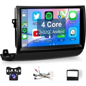 Leadfan Car Radio Stereo for Toyota Prius 2004-2009 Upgrade Compatiable with JBL Wireless Apple CarPlay Android Auto, 9 Inch Touchscreen with BT/GPS/WiFi/FM/MIC/SWC/Backup Camera Pantalla