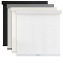 AOSKY Light Filtering Roller Shades Cordless Blinds for Windows, Free-Stop Shades with Valance, 99% Blackout, Thermal Insulated Fabric, UV Protection, Natural Woven Blinds（21" W x 72" H, White）