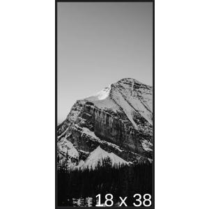 Frame It Easy 18 1/2 x 38 Satin Black Metal Frame (Ashford) 18.5x38 inches