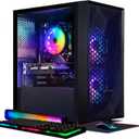 STGAubron Gaming PC Desktop Computer, Intel Core i5 up to 3.7GHz, GeForce RTX 2060 6G, 16G RAM, 512G SSD, WiFi, Bluetooth 5.0, RGB Fan x2, RGB BT Sound Bar, Windows 10 Home