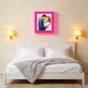 4x6 Acrylic Picture Frame for Wall and Tabletop Neon Floating Photo Frame with Decorative Bright Color, Neon Pink