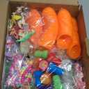 SQZUWIT 100 Pcs Prefilled Easter Eggs Filled with Toys Inside for Kids Boys Girls Pre-filled Easter Hunt Basket Stuffers Essentials Fillers Party Favors Classroom Prize Supplies