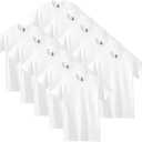 Gildan Men's Heavy Cotton T-Shirt, Style G5000, Multipack, White (10-Pack), Large