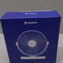 SWEETFULL 6.5 Inch USB Small Desk Fan, 3 Speeds Quiet Portable Desktop Table Fan, 360° Adjustment Personal Mini Fan for Home Office Car Outdoor Travel (Black wood grain)