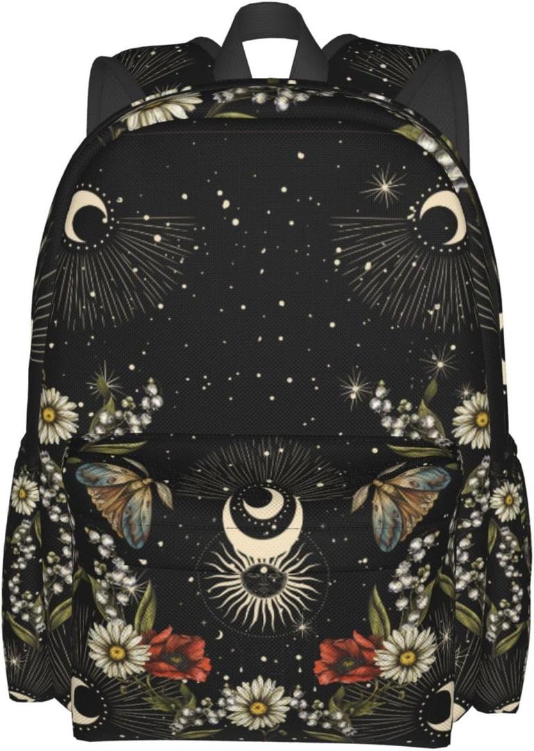 Daisy Green Witch Stylish Backpack With Adjustable Padded Shoulder Straps Daypacks For Girls College Travel
