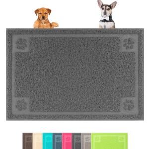 Darkyazi Pet Feeding Mat Large for Dogs and Cats,24"36" Flexible and Easy to Clean Feeding Mat,Best for Non Slip Waterproof Feeding Mat (Grey)