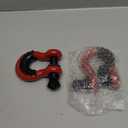 ORCISH 2PK D Ring Shackle, 42,000lb Break Strength, D Ring Shackles 3/4 inch with Black Isolator Washer and 7/8" Screw Pin, Tow Shackles, Soft Shackle Kit for Off-Road Jeep Truck Vehicle Recovery